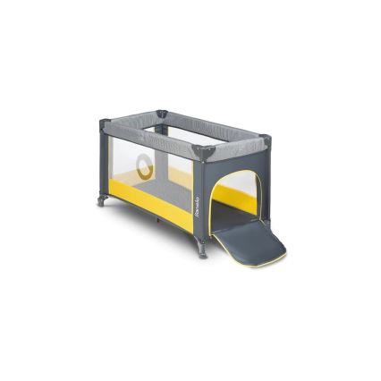 Lionelo - Lit de voyage STEFI gris/jaune