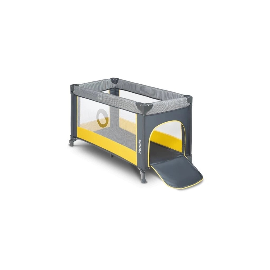 Lionelo - Lit de voyage STEFI gris/jaune