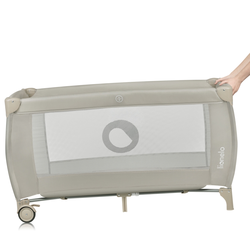 Lionelo - Lit de voyage STEFI PLUS Beige Cappuccino