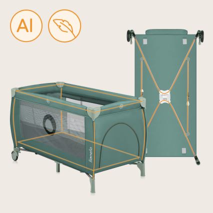 Lionelo - Lit de voyage STEFI PLUS Green Olive