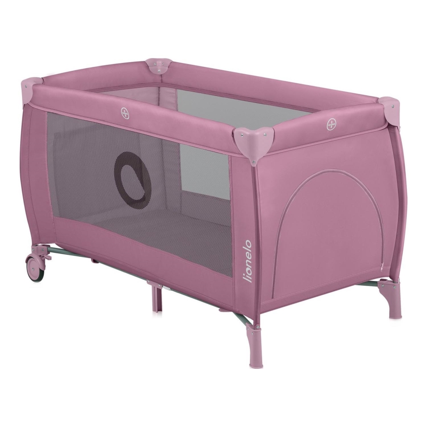 Lionelo - Lit de voyage STEFI PLUS Magnolia Rose