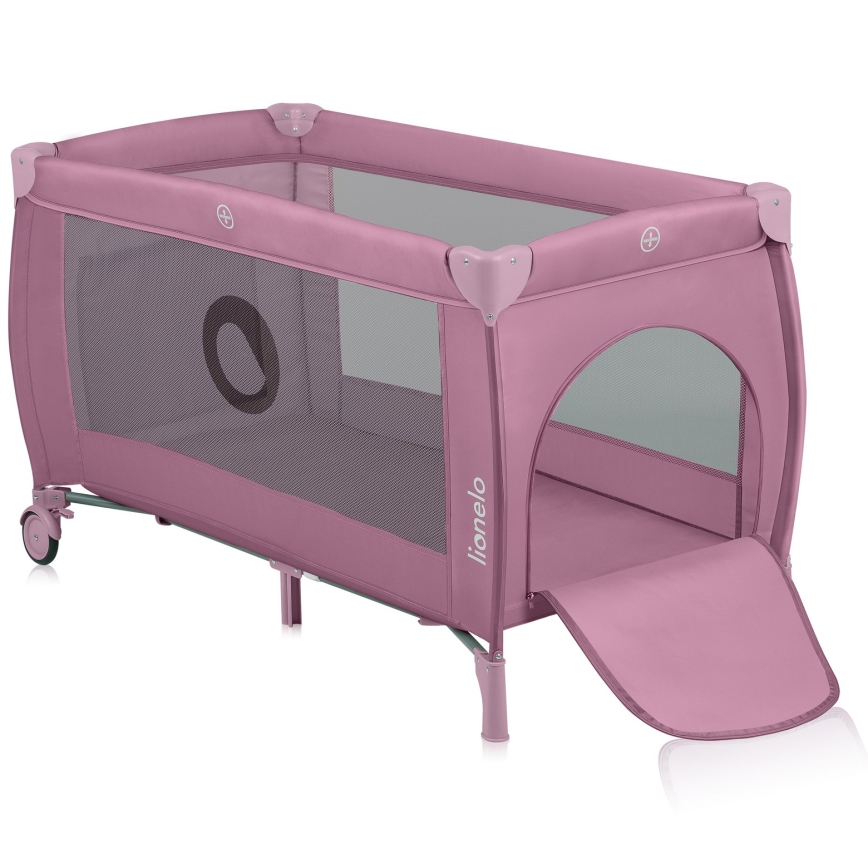 Lionelo - Lit de voyage STEFI PLUS Magnolia Rose