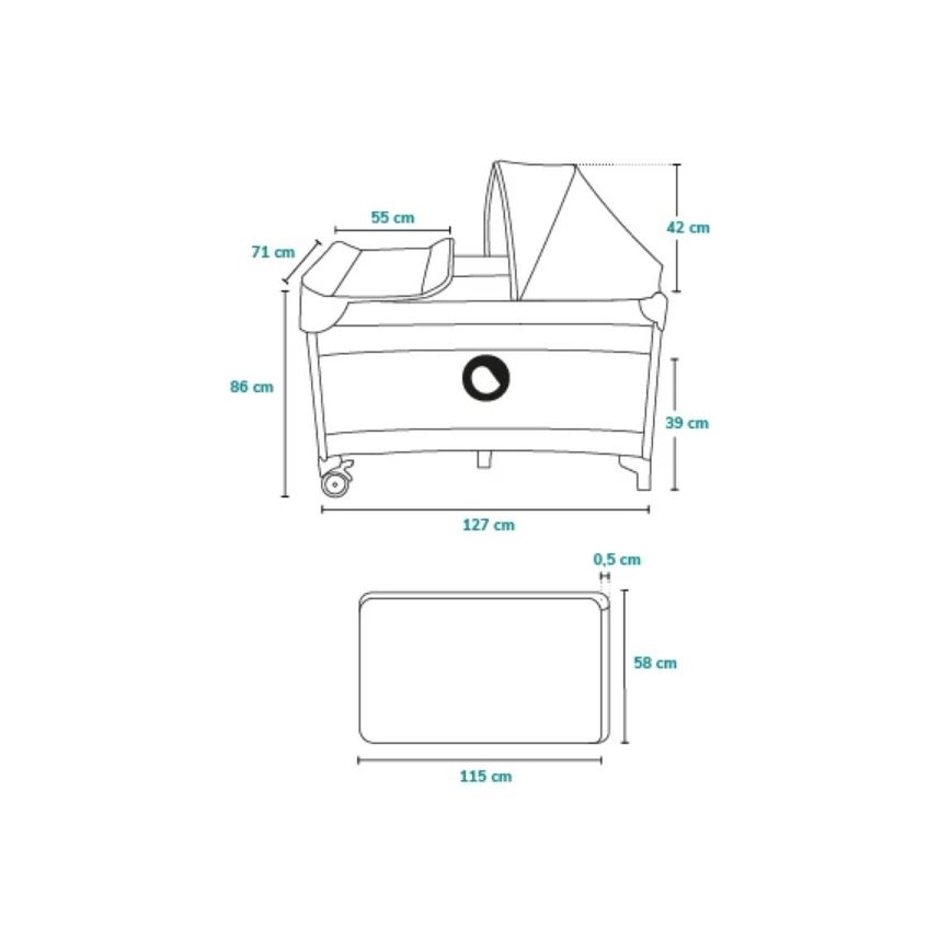 Lionelo - Lit de voyage SVEN PLUS beige