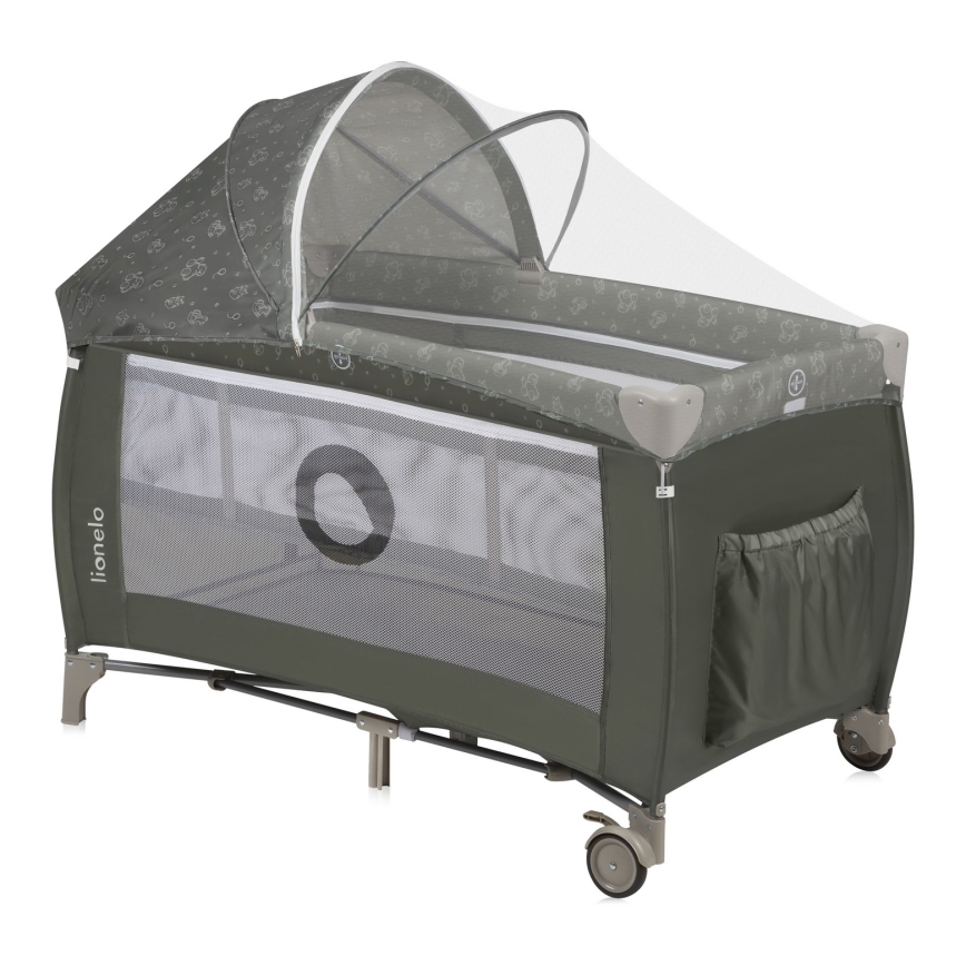 Lionelo - Lit de voyage SVEN PLUS Beige Olive
