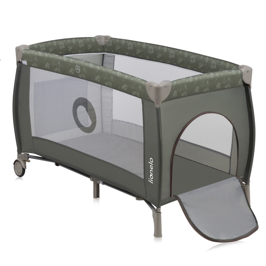 Lionelo - Lit de voyage SVEN PLUS Beige Olive