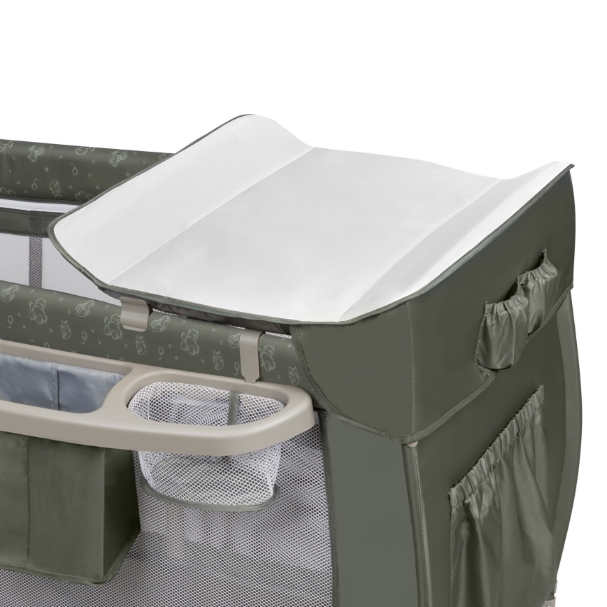 Lionelo - Lit de voyage SVEN PLUS Beige Olive