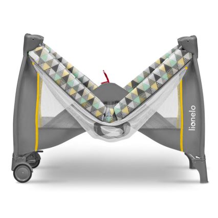 Lionelo - Lit de voyage SVEN PLUS gris/jaune