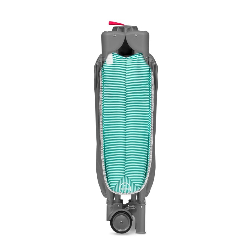 Lionelo - Lit de voyage SVEN PLUS gris/turquoise