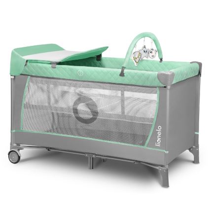 Lionelo - Lit parapluie FLOWER Turquoise