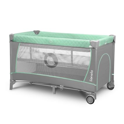 Lionelo - Lit parapluie FLOWER Turquoise