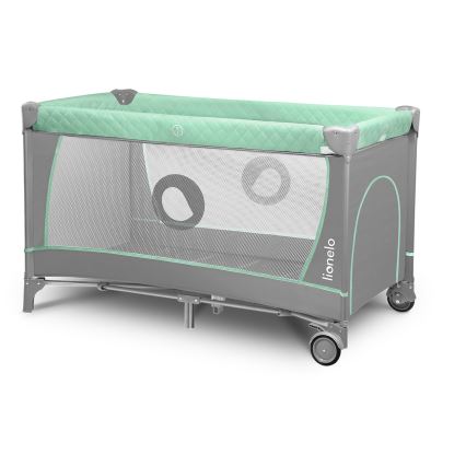 Lionelo - Lit parapluie FLOWER Turquoise