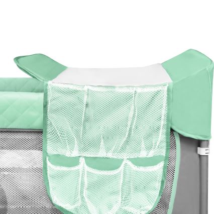 Lionelo - Lit parapluie FLOWER Turquoise