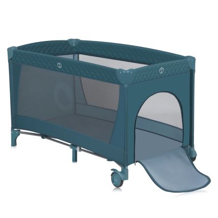 Lionelo - Lit parapluie FLOWER Vert Turquoise