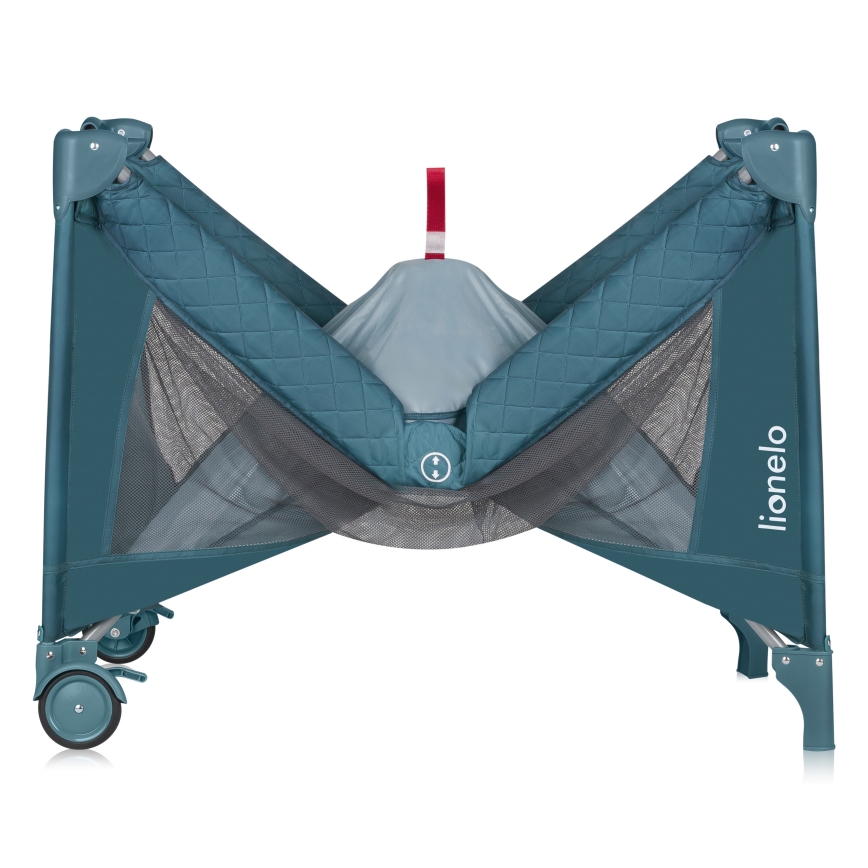 Lionelo - Lit parapluie FLOWER Vert Turquoise