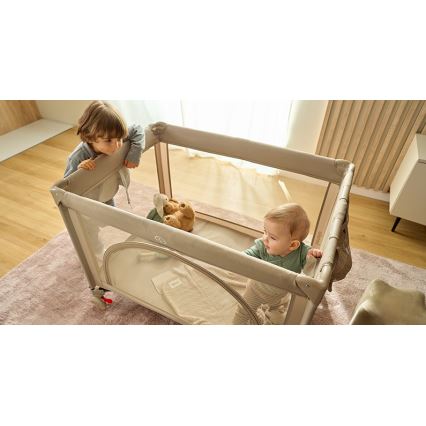 Lionelo - Lit parapluie LAURA Beige Sand
