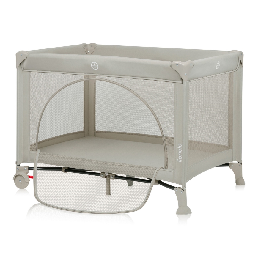 Lionelo - Lit parapluie LAURA Beige Sand