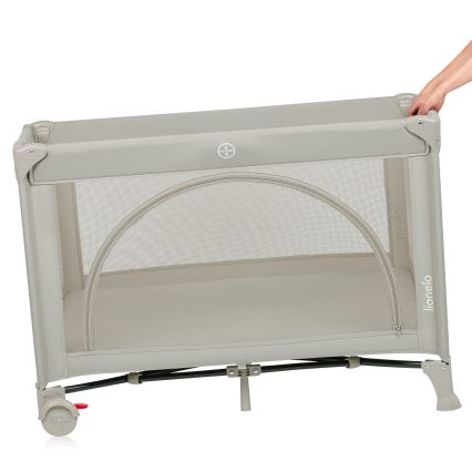 Lionelo - Lit parapluie LAURA Beige Sand