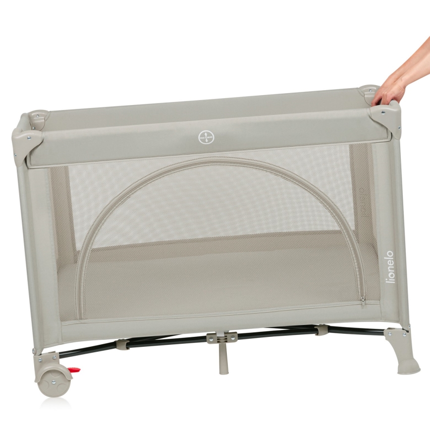 Lionelo - Lit parapluie LAURA Beige Sand