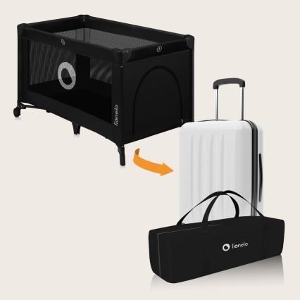 Lionelo - Lit portable STEFI Black Carbon
