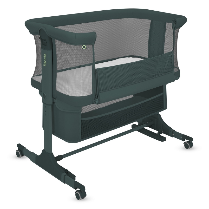 Lionelo - Lit pour bébé 3 en 1 JODIE Vert graphite