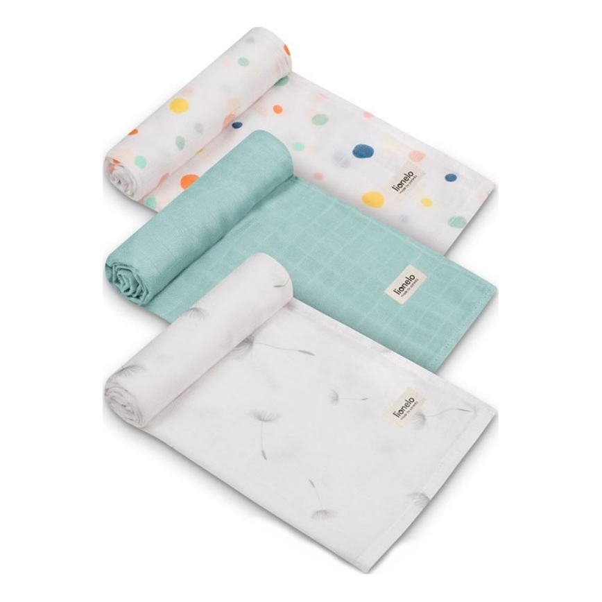 Lionelo - LOT DE 3 langes en bambou BAMBOO SET 70x70 cm Dot
