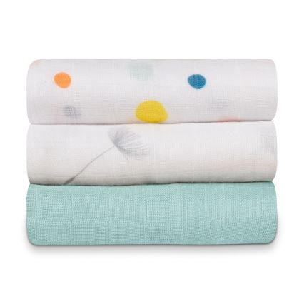 Lionelo - LOT DE 3 langes en bambou BAMBOO SET 70x70 cm Dot
