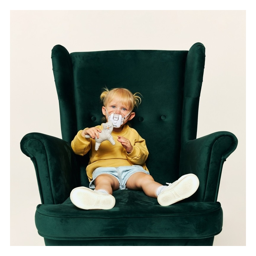 Lionelo - Masque d'inhalation rechargeable pour enfants NEBI AIR 5V