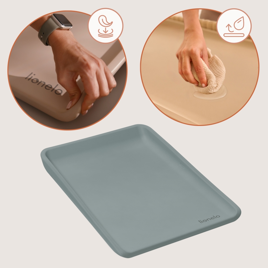Lionelo - Matelas à langer MEGS 49x70 cm Gris colombe