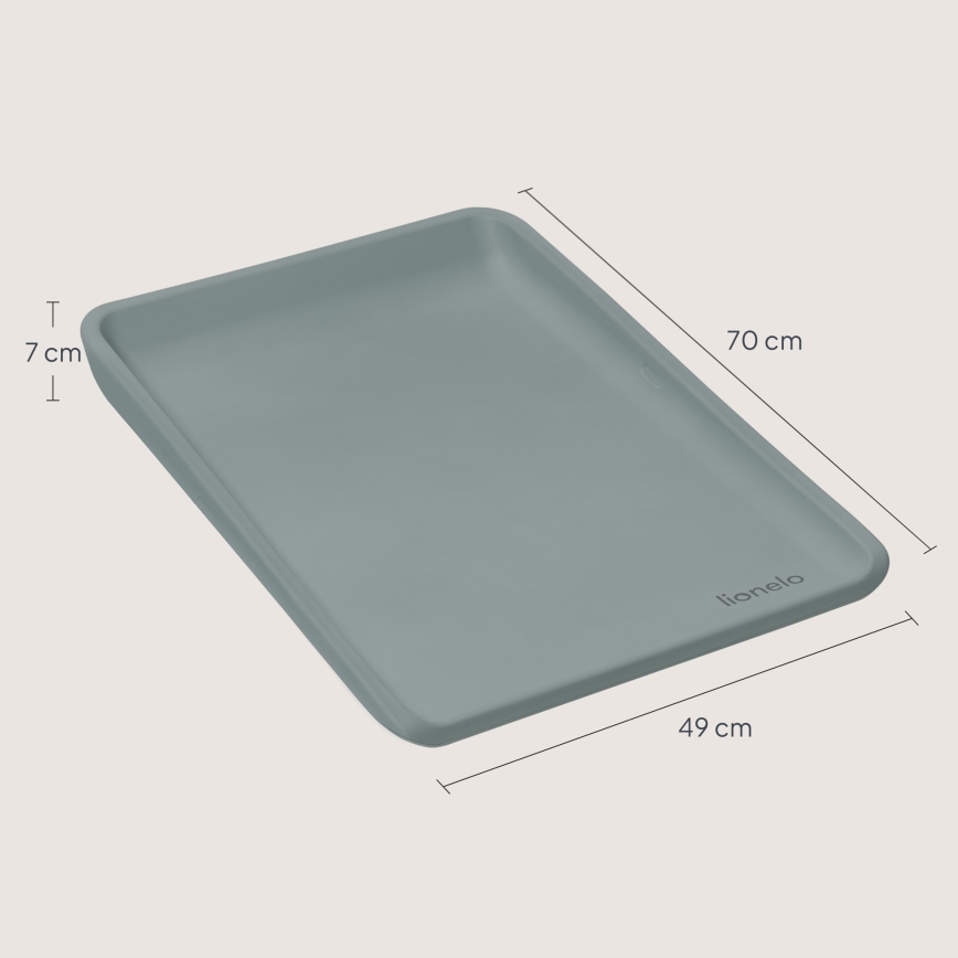 Lionelo - Matelas à langer MEGS 49x70 cm Gris colombe