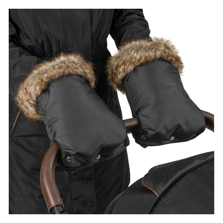 Lionelo - Moufles pour poussette HANDMUFF Noir