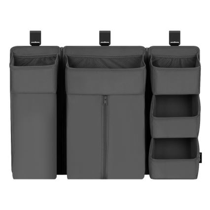 Lionelo - Organiseur 3 en 1 pour lit bébé SIDEPOCKET, gris