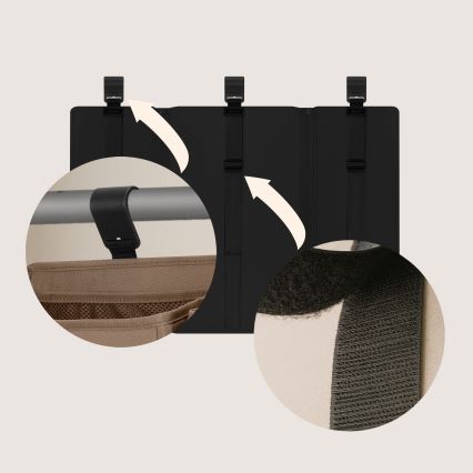 Lionelo - Organiseur pour lit bébé 3 en 1 SIDEPOCKET Noir