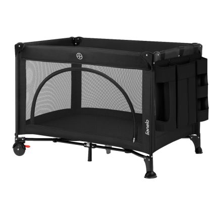 Lionelo - Organiseur pour lit bébé 3 en 1 SIDEPOCKET Noir