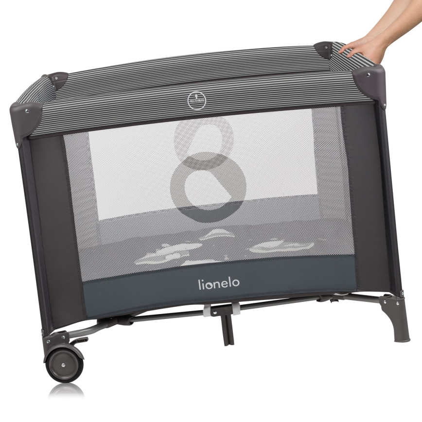 Lionelo - Parc de jeu BONNIE Gris Scandi