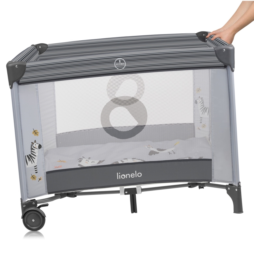 Lionelo - Parc de jeu pour bébé BONNIE Grey Stone