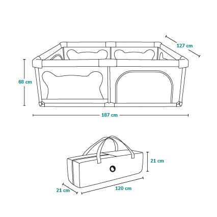 Lionelo - Parc de jeu WILLOW beige
