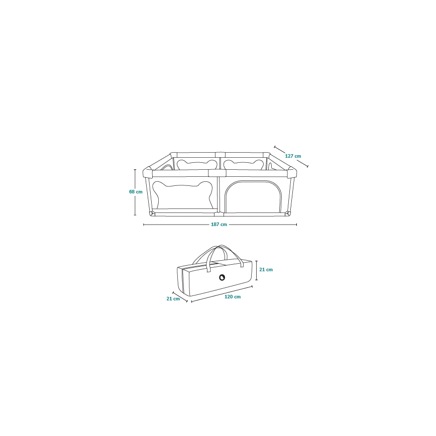 Lionelo - Parc pour enfants WILLOW beige