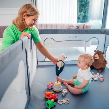 Lionelo - Parc pour enfants WILLOW gris
