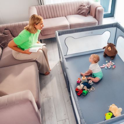 Lionelo - Parc pour enfants WILLOW gris