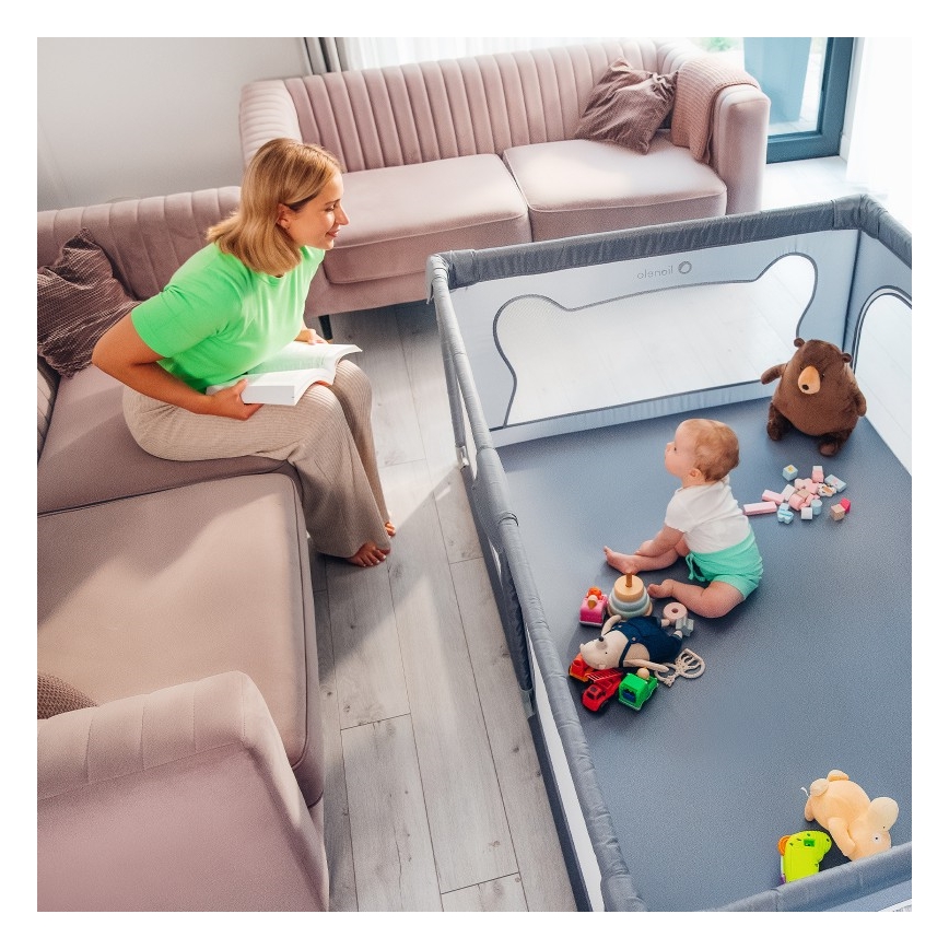 Lionelo - Parc pour enfants WILLOW gris