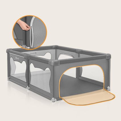 Lionelo - Parc pour enfants WILLOW gris