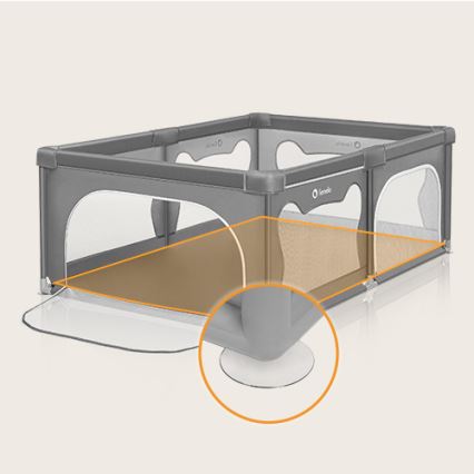 Lionelo - Parc pour enfants WILLOW gris