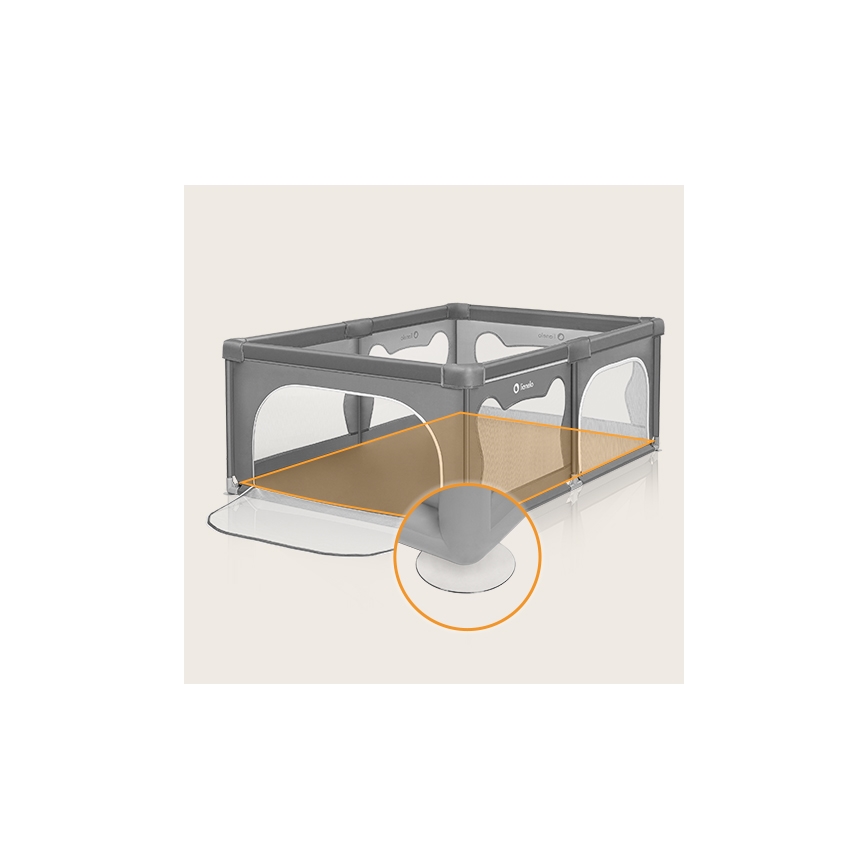 Lionelo - Parc pour enfants WILLOW gris