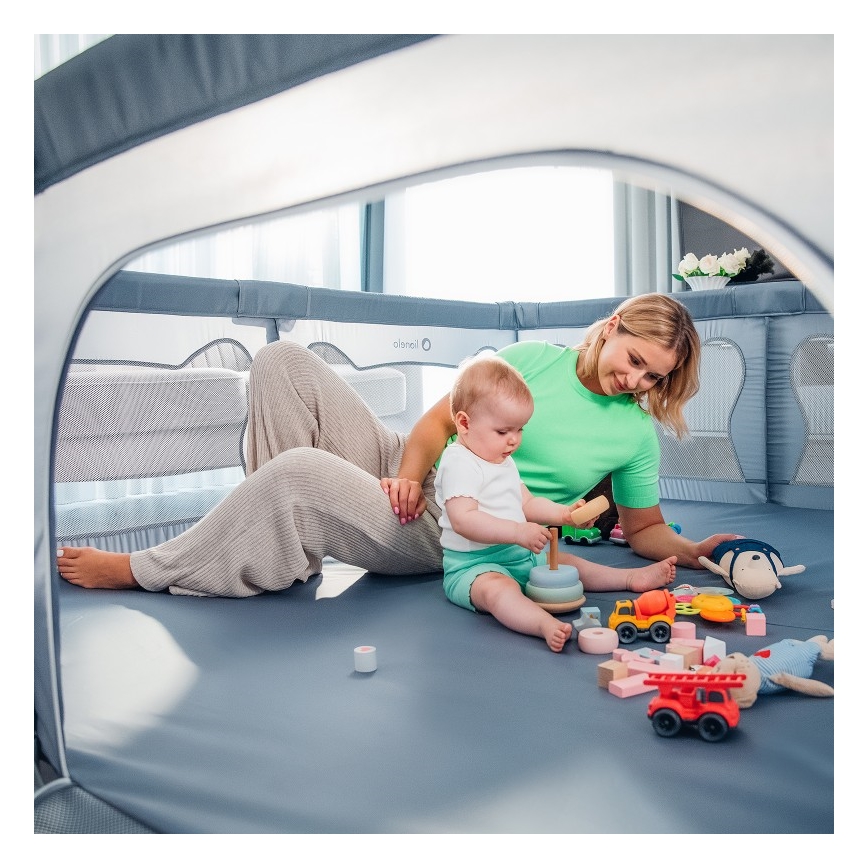 Lionelo - Parc pour enfants WILLOW XL gris