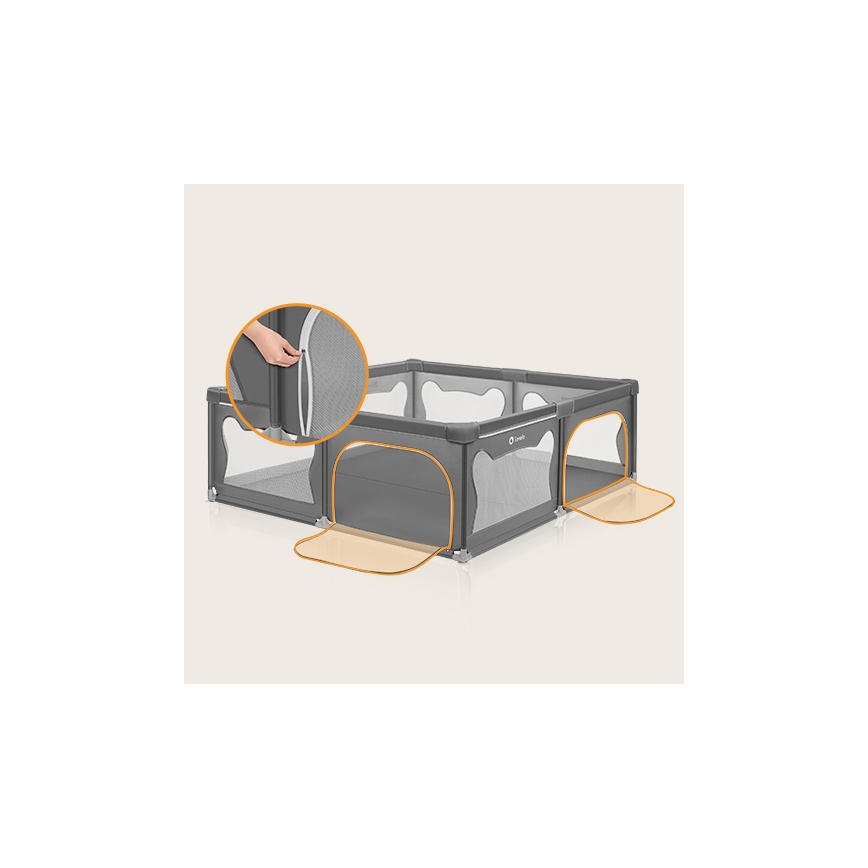 Lionelo - Parc pour enfants WILLOW XL gris