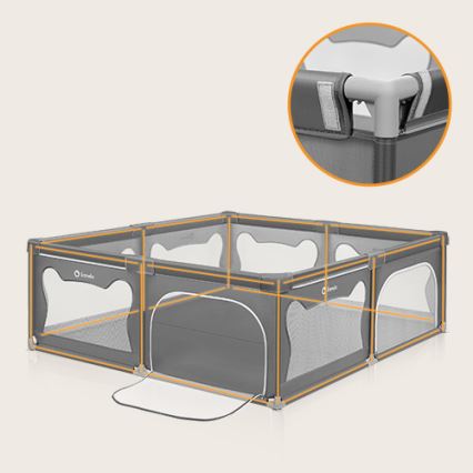 Lionelo - Parc pour enfants WILLOW XL gris