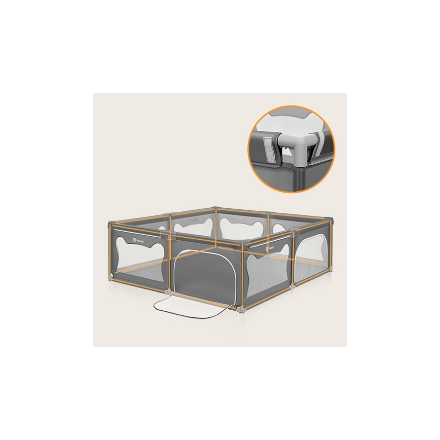 Lionelo - Parc pour enfants WILLOW XL gris