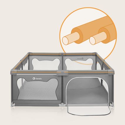 Lionelo - Parc pour enfants WILLOW XL gris