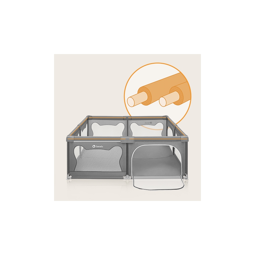 Lionelo - Parc pour enfants WILLOW XL gris