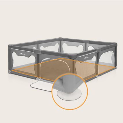 Lionelo - Parc pour enfants WILLOW XL gris